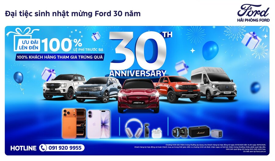 Thư Mời Tham Dự Đại Tiệc Sinh Nhật Ford 30 Năm Tại Hải Phòng Ford